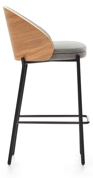 Szaro-naturalny hoker (wysokość siedziska 65 cm) Eamy – Kave Home