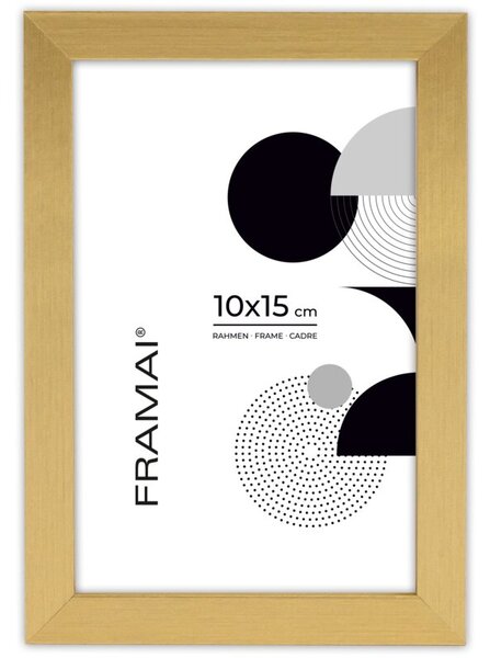 Ramka na zdjęcia 10x15 cm rama MDF ramki do zdjęć 15x10 cm kolor złoty FRAMAI®