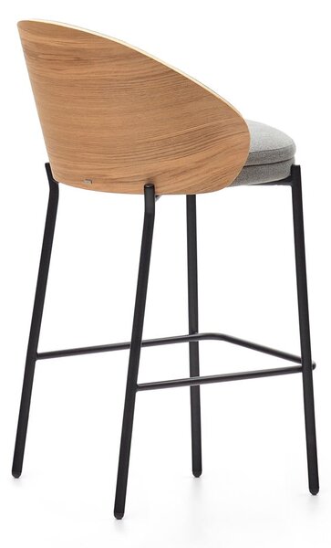 Szaro-naturalny hoker (wysokość siedziska 65 cm) Eamy – Kave Home