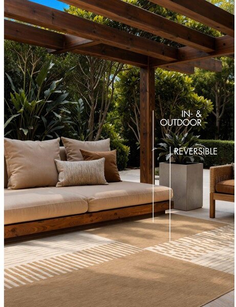Kremowo-naturalny dywan odpowiedni na zewnątrz 120x170 cm Haringey Acacia – Ted Baker