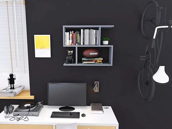Szara wisząca półka na książki W4-Z84