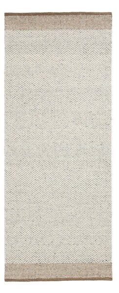 Beżowy wełniany chodnik dwustronny/tkany ręcznie 80x200 cm Nifelia – Kave Home