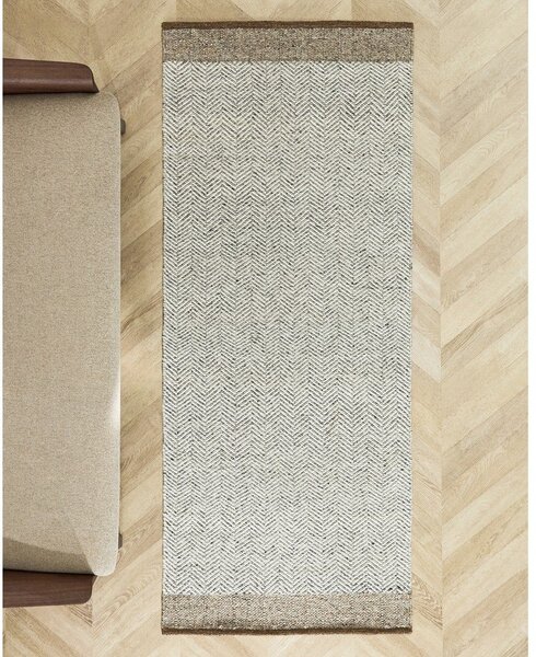 Beżowy wełniany chodnik dwustronny/tkany ręcznie 80x200 cm Nifelia – Kave Home