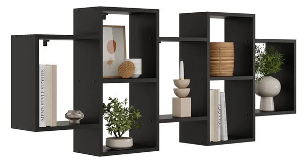 Czarna Minimalistyczna Półka Ścienna H0-G01