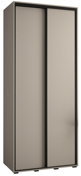 Szafa przesuwna wysoka Dakota 1 120, gł. 60 cm kaszmir + kaszmir + czarny