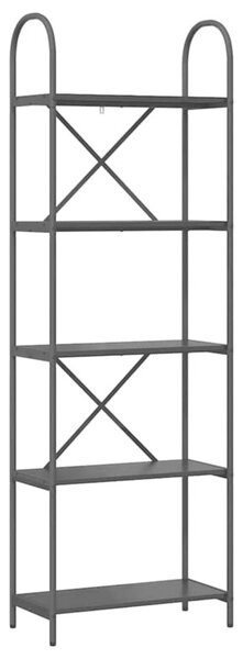 Półka na książki czarny dąb 60 x 30 x 183 cm