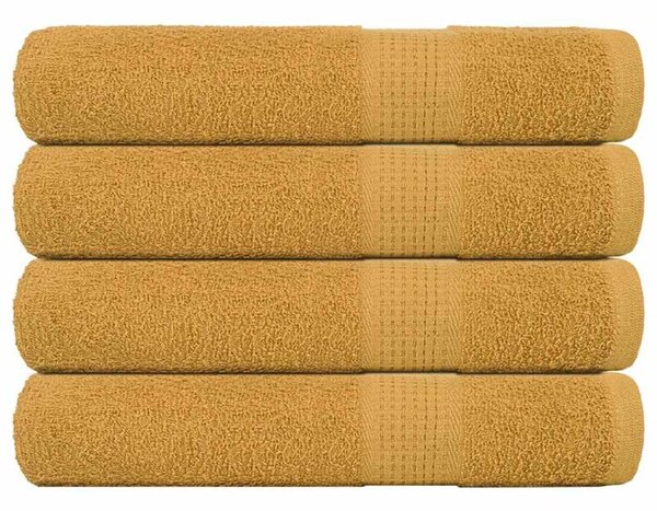 Ręczniki frogn 4 szt. złoty 100x200 cm 360 g/m²