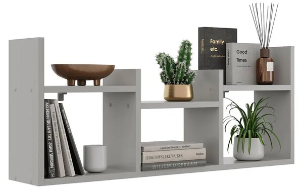 Szara Minimalistyczna Półka Na Książki L8-S52