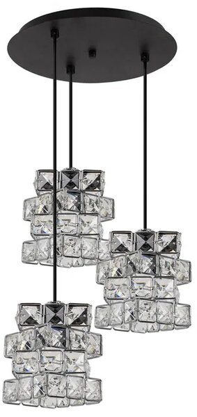 Potrójna kryształowa lampa wisząca glamour - EXX115-Galexi