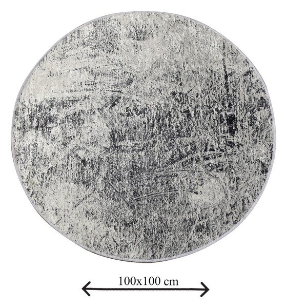 Szary dywanik łazienkowy ø 100 cm Evidence – Foutastic
