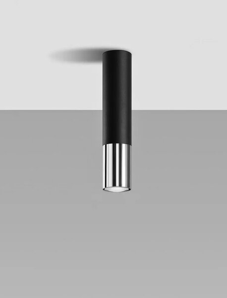 Czarno-chromowany plafon tuba E4-E47