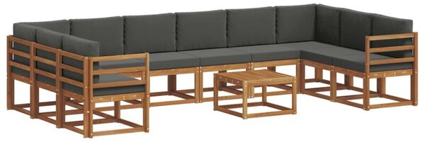 Modularny zestaw sof ogrodowych z litego drewna akacjowego