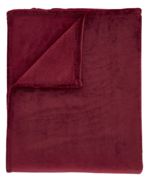 Czerwony koc z mikropluszu 130x170 cm Raschel Velvet – Catherine Lansfield