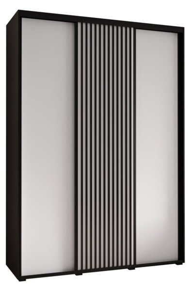 Szafa przesuwna wysoka Lanko 1 180, gł. 45 cm czarny + biały + czarny