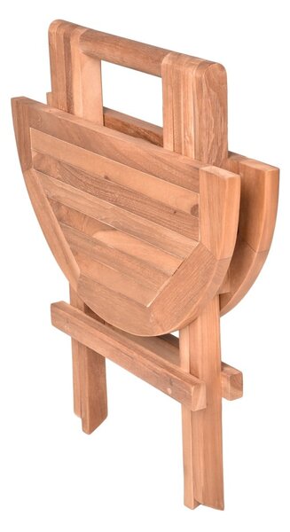 Okrągły stolik ogrodowy z litego drewna tekowego ø 50 cm Mitan – Garden Pleasure