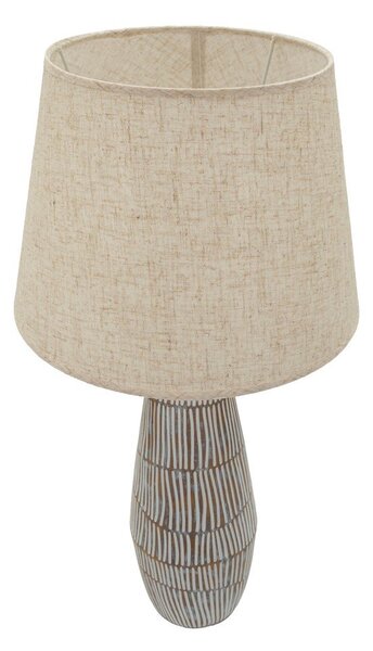 Kremowa lampa stołowa z tekstylnym kloszem (wysokość 69,5 cm) Hanoi – Mauro Ferretti