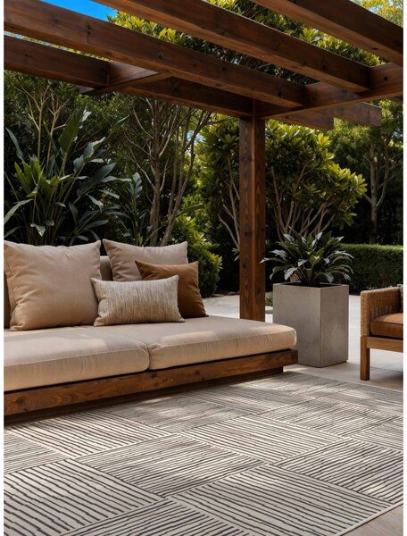 Czarno-kremowy dywan odpowiedni na zewnątrz 120x170 cm Haringey Nightingale – Ted Baker