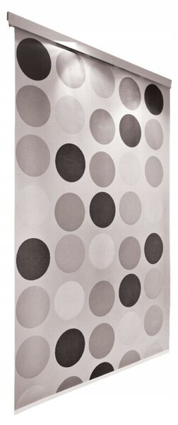 Roleta wannowo-prysznicowa z kasetą Estiva 120x240 cm wzór koła szare grafit 1 szt