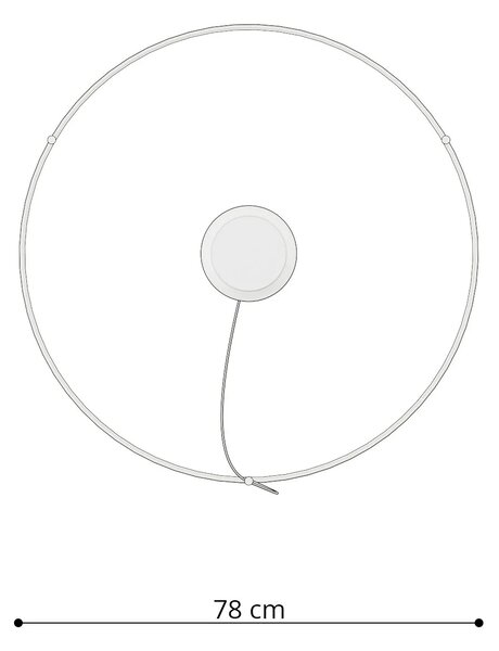 Biała lampa wisząca ring LED S6-K29