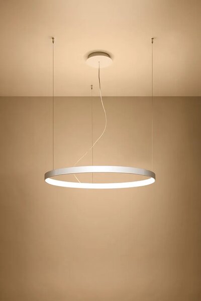 Biała lampa wisząca ring LED S6-K29