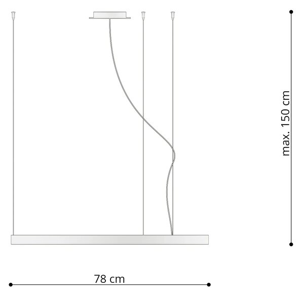 Biała lampa wisząca ring LED S6-K29