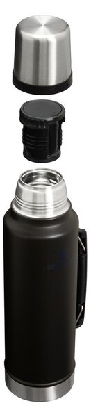 Czarny termos ze stali nierdzewnej 1,4 l Legendary Classic Bottle Black 2.0 – Stanley
