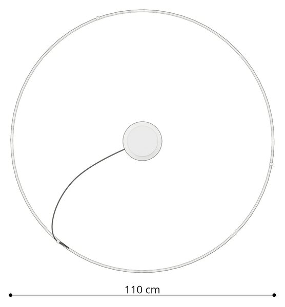 Czarna lampa wisząca LED ring S4-B41