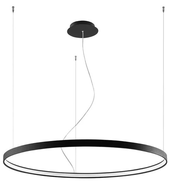 Czarna lampa wisząca LED ring S4-B41