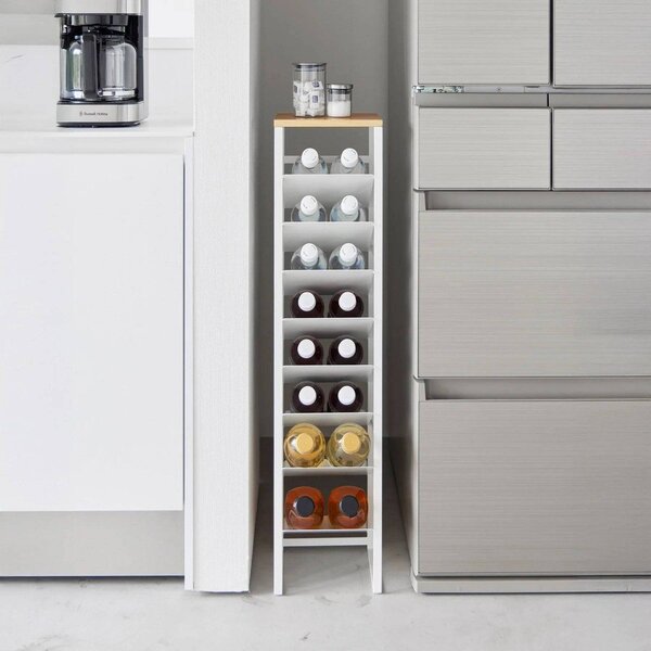 Biały metalowy regał na wino liczba butelek 16 20x88,5x19 cm Tower – YAMAZAKI