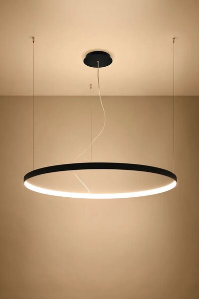 Czarna lampa wisząca LED ring S4-B41