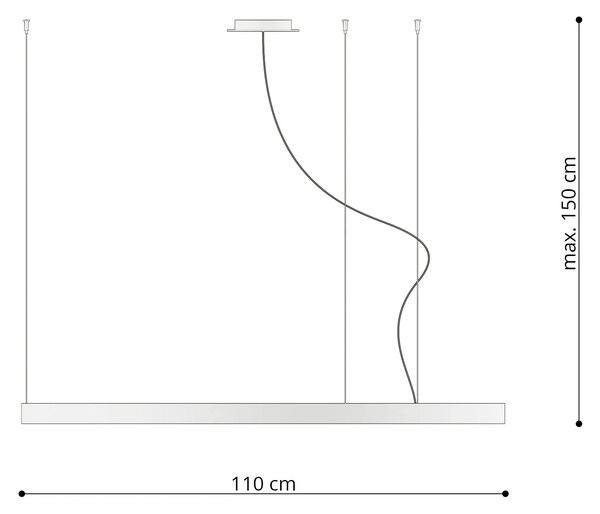 Biała lampa wisząca pierścieniowa M9-B47