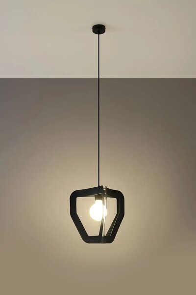 Czarna industrialna lampa wisząca M2-G35