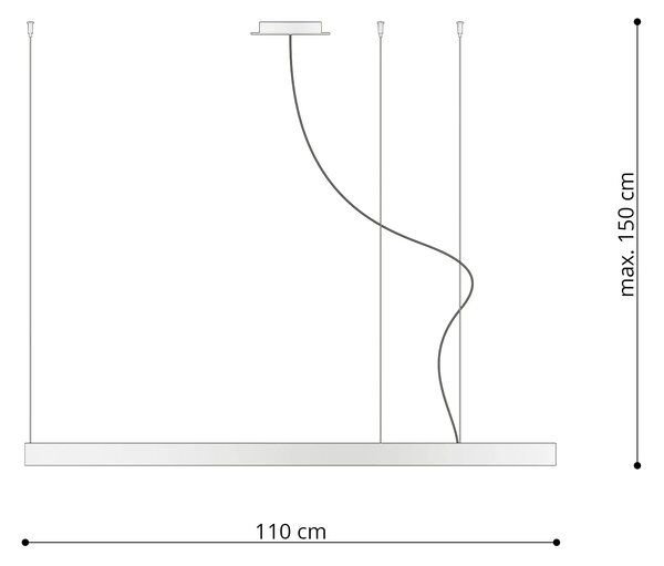 Czarna lampa wisząca LED ring S4-B41