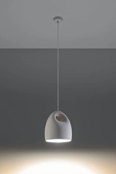 Biała minimalistyczna lampa wisząca M8-E53