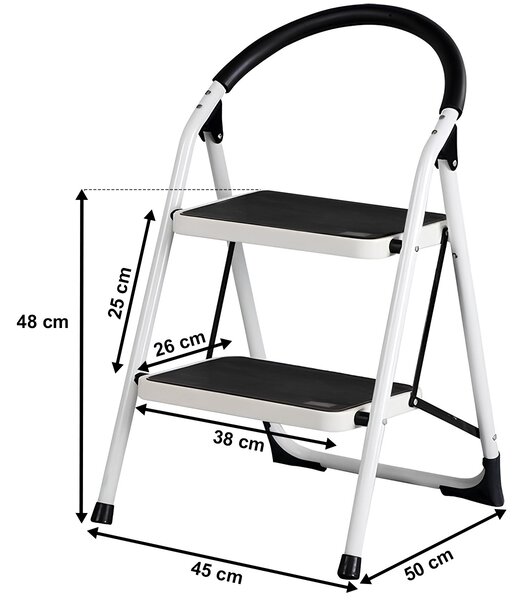 4Home Składane schodki stalowe Steps, 2 stopnie, 2 stopnie