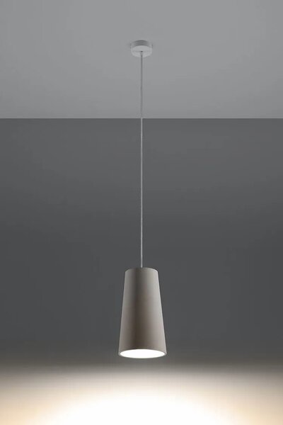 Biała stożkowa lampa wisząca D4-P85
