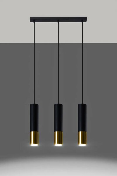 Czarno-złota lampa wisząca nad stół K5-P34