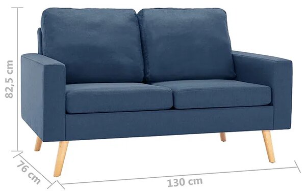 2-osobowa niebieska sofa D6-H29