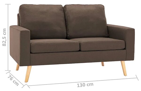 2-osobowa brązowa sofa N4-P58