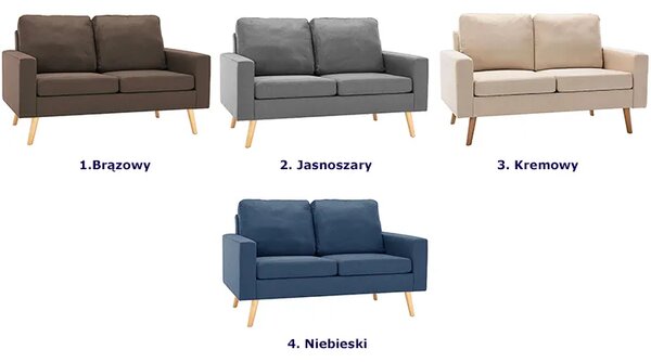 2-osobowa brązowa sofa N4-P58