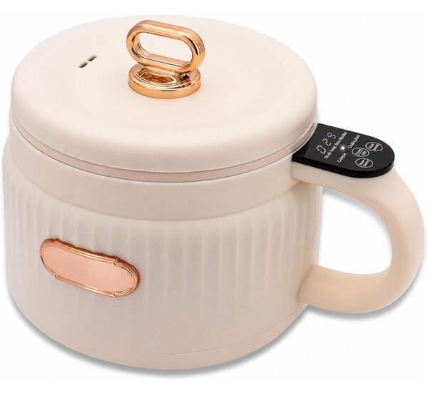 Multicooker Elektryczny Garnek Do Gotowania Ryżowar Wielofunkcyjny 1.6L (Kremowy)