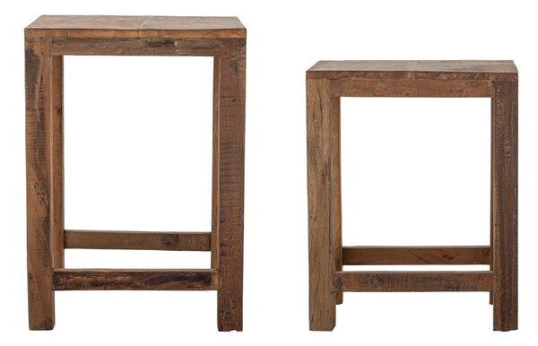 Stoliki z drewna z recyklingu zestaw 2 szt. 40x36 cm Galen – Bloomingville
