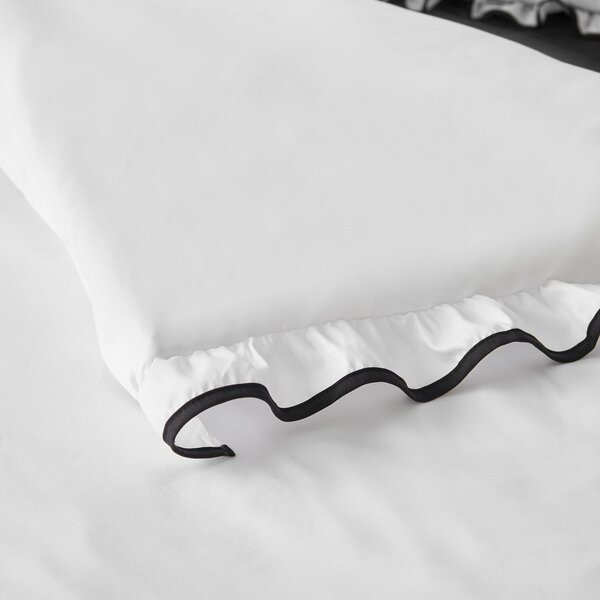 Biała pościel dwuosobowa 3-częściowa 200x200 cm So Soft Mono Frill – Catherine Lansfield