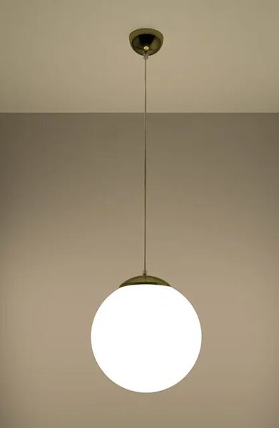 Biało-złota lampa wisząca glamour 30 cm F3-N06