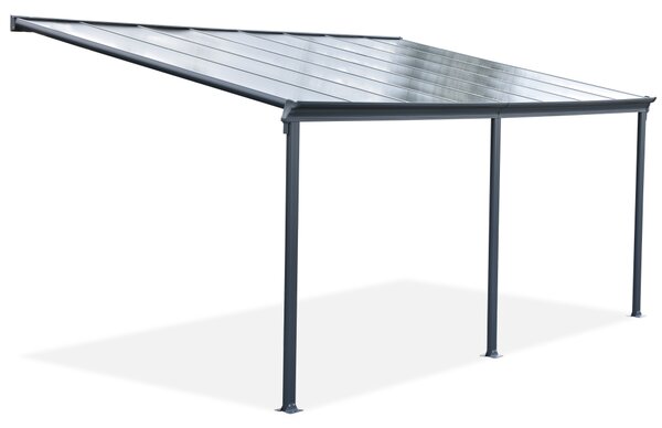 Aluminiowe zadaszenie tarasu San Diego 3 x 5 CoverTech antracyt