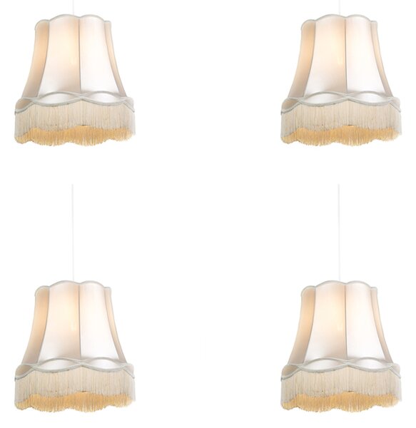 Zestaw 4 x lampa wisząca kremowa 45cm - Granny