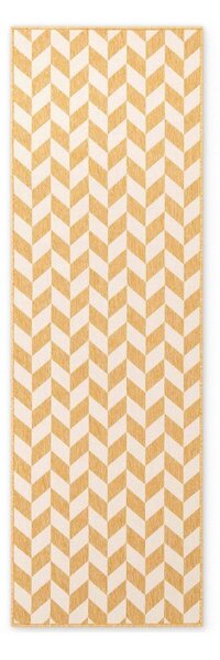 Chodnik odpowiedni na zewnątrz w kolorze ochry/kremowy 80x200 cm Haringey Terrick – Ted Baker