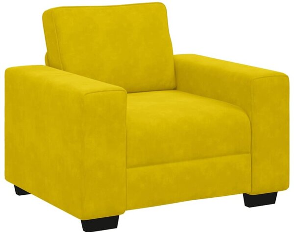 Sofa fotel Żółty 100x77x82 cm aksamit