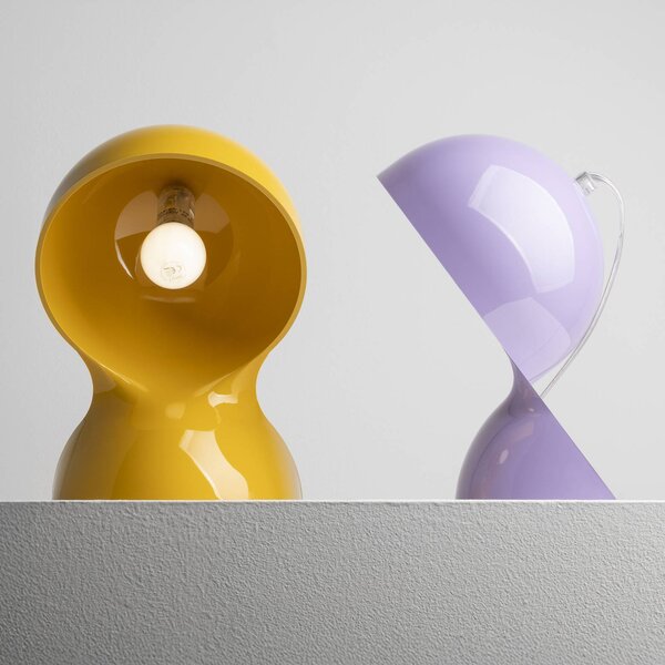 Artemide Lampa stołowa Dalú, fioletowy / różowy / bladoróżowy, salon / jadalnia, tworzywo sztuczne, design