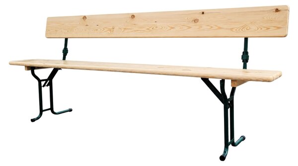 Ławka biesiadna z oparciem BAVORD LUX 220x25cm – lite drewno sosnowe
